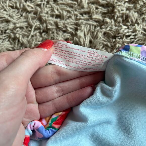 NWT! Juniors' Ninety-Nine° Tunnel Side-Tie Floral Bikini Bottoms Size X-Large - Picture 4 of 5